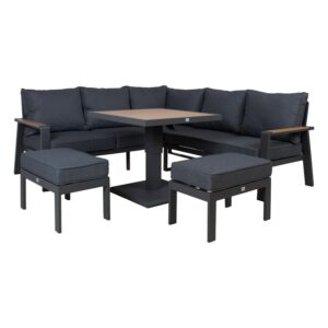 Aiamööblikomplekt PARKER 4-osaline, hall