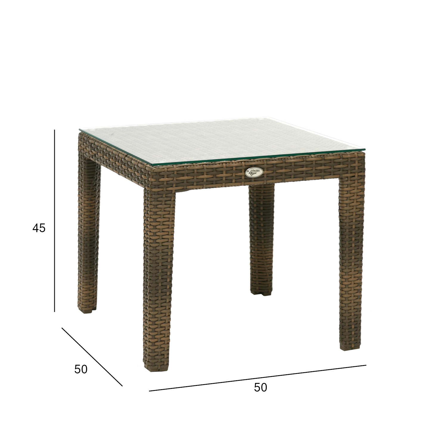 Abilaud WICKER 50x50xH45cm, cappuccino - Image 3