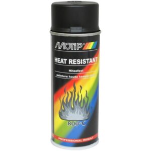 Kuumakindel värv Thermo Spray 800°C must 400ml, Motip