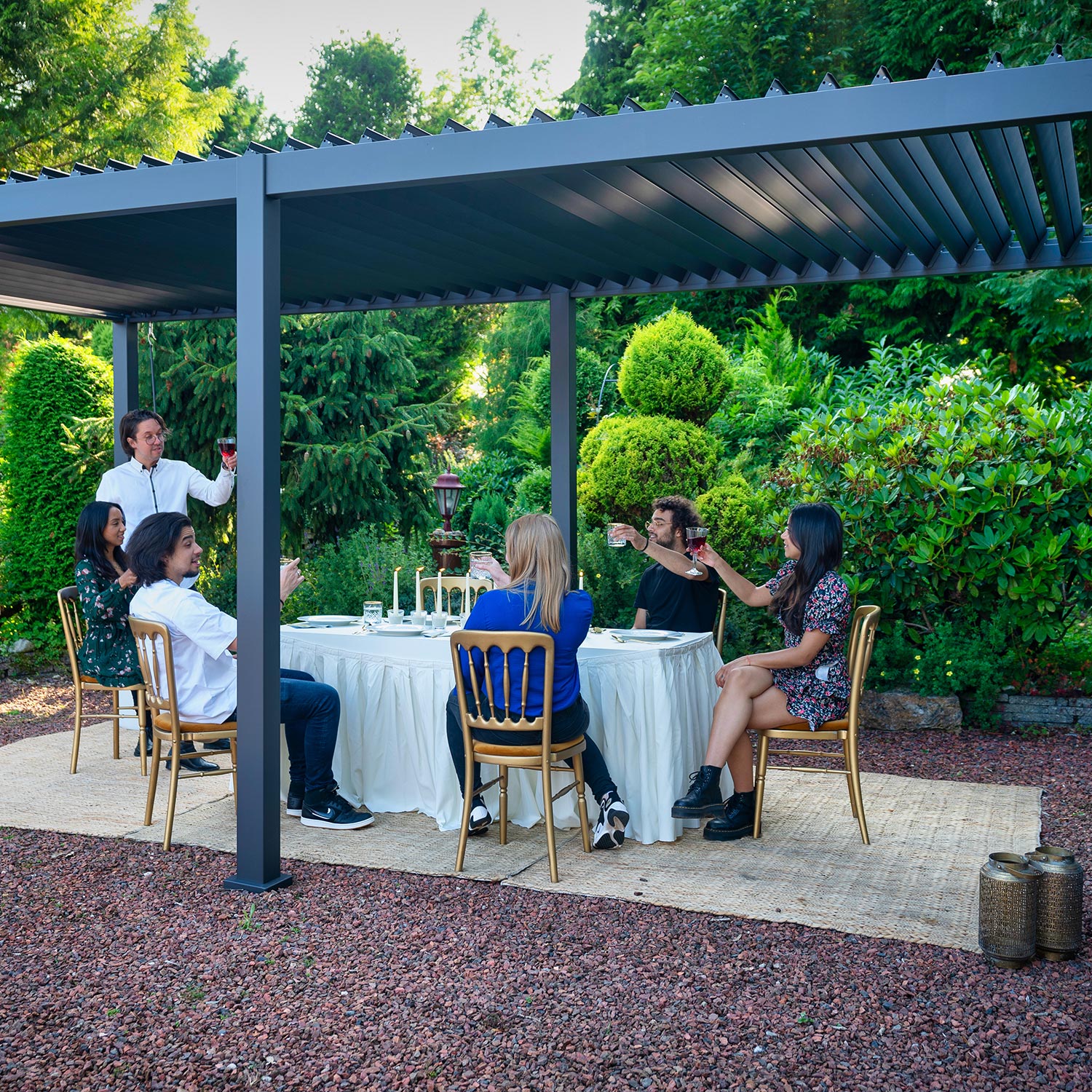 Varikatus MIRADOR-111 3x6m, tumehall - Pilt 4