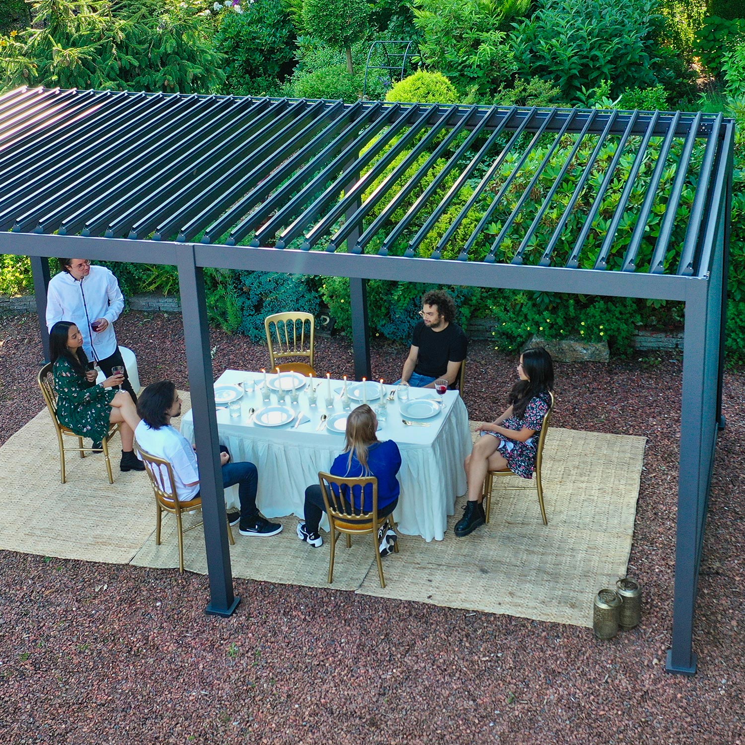 Varikatus MIRADOR-111 3x6m, tumehall - Pilt 5