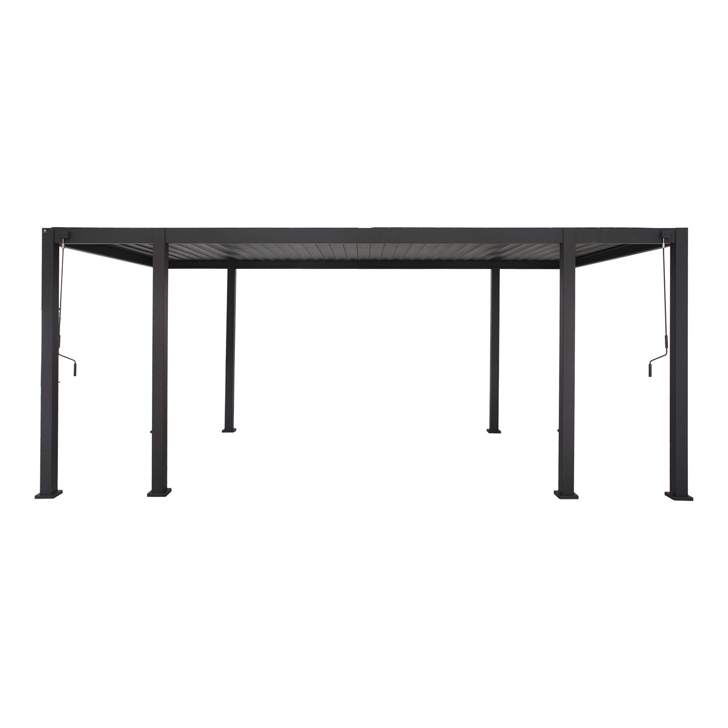 Varikatus MIRADOR-111 lamellseintega 3x6m, tumehall - Pilt 7