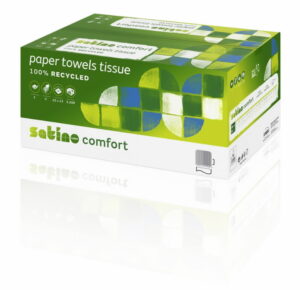 Lehtpaber Comfort/ 2-kihti/ 25x23 cm/ 3200 lehte PT3, Satino by WEPA