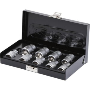 Padrunite komplekt 1/2´´, Torx-E, 9 osa, E10-E24, KS Tools