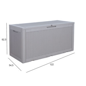 Säilituskast SAYA 122x54,5x63cm/380L, hall plastik