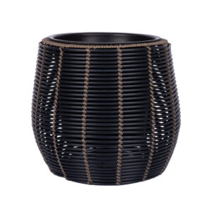 Lillepott WICKER D45xH40cm, must/pruun