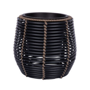 Lillepott WICKER D28xH26cm, must/pruun