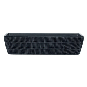 Lillekast WICKER 60x19xH15cm, must