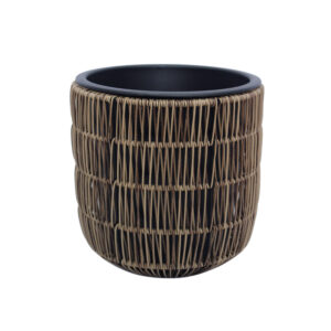 Lillepott WICKER D27xH28cm, helepruun