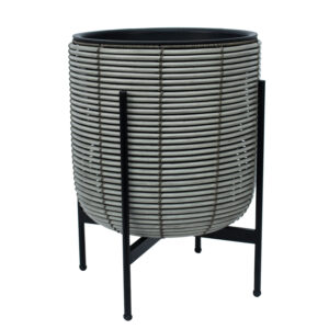 Lillepott WICKER alusega 38x38xH49cm, beežikashall