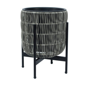 Lillepott WICKER alusega 30x30xH38cm, hall
