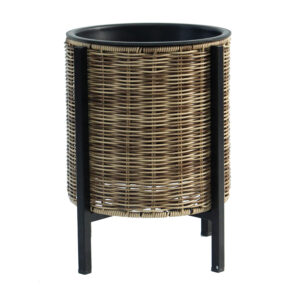Lillepott WICKER alusega D28xH36cm, helepruun