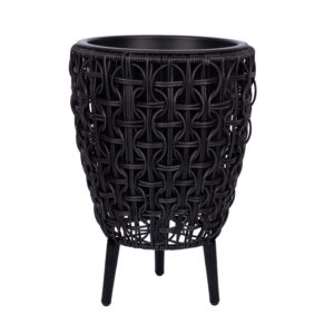 Lillepott WICKER 28x28xH42cm, must
