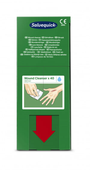 Haavapuhastuslapid, täitepakk, (0,9% NaCl), 40 tk, Cederroth