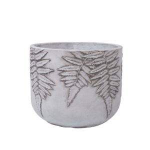 Lillepott FERN D30xH24.5cm, valge/hall