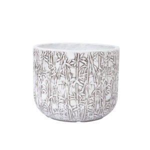Lillepott LOUNA D30xH24.5cm, valge/hall