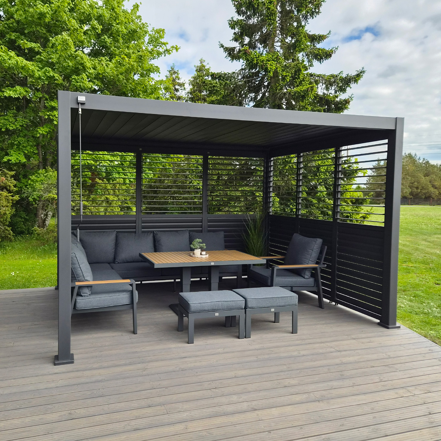Reguleeritav lamellsein varikatusele MIRADOR-111 4m, tumehall - Pilt 3