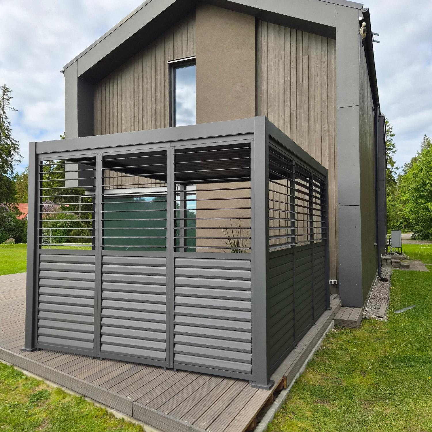 Reguleeritav lamellsein varikatusele MIRADOR-111 4m, tumehall - Pilt 4