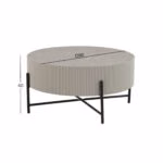 Diivanilaud ASHER D80xH40cm, hall - Pilt 6