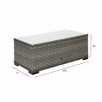 Diivanilaud GENEVA 105x51xH39 cm, hall - Pilt 2