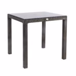 Laud WICKER 73x73xH71cm, tumepruun - Pilt 2