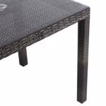 Laud WICKER 73x73xH71cm, tumepruun - Pilt 4