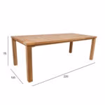 Laud BALI 220x100xH75cm, tiik - Pilt 6