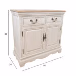 Kummut SAMIRA 85x39xH82cm, antiikvalge - Pilt 3