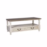 Diivanilaud SAMIRA 110x55,5xH45cm, antiikvalge - Pilt 2