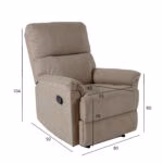 Tugitool GUSTAV manuaalne recliner, tume - Pilt 2