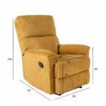 Tugitool GUSTAV manuaalne recliner, koll - Pilt 2