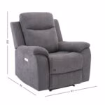Tugitool MILO elektriline recliner, hall - Pilt 5