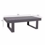 Diivanilaud FLUFFY 133x73,5xH42cm, hall - Pilt 5