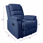 Tugitool MANUEL_manuaalne recliner, tume - Pilt 6