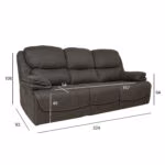 Diivan GORDY 3-kohaline manuaalne reclin - Pilt 7