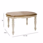 Söögilaud LILY 137/182x106,5xH76cm, tamm - Pilt 3