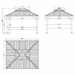 Varikatus CEDAR 3,36x3,9m - Pilt 2
