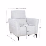 Tugitool MIAMI elektriline recliner, hel - Pilt 2