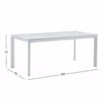 Laud MELROSE 180x90xH75cm, beež - Pilt 5