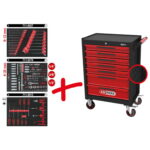 Tööriistakäru ECOline, 7-sahtlit +komplekt 215-osa, KS Tools - Pilt 2
