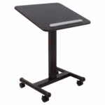 Mobiilne töölaud ERGO 60x52xH74,5-114,5cm, must - Pilt 2