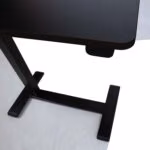 Töölaud ERGO 1-mootoriga 70x40xH65-103cm, must - Pilt 4