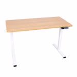 Töölaud ERGO 1-mootoriga 120x60xH73-121cm, tamm/valge - Pilt 3