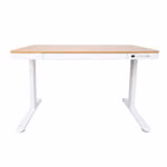 Töölaud ERGO 1-mootoriga 120x60xH72-121cm, tamm/valge - Pilt 2