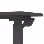 Töölaud ERGO_ühe jalaga 70x40xH67,5-106cm, manuaalne, must - Pilt 4