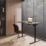 Töölaud ERGO LIGHT 1-mootoriga 120x60xH72,5-117,5cm, must - Pilt 7