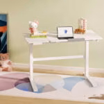 Laste töölaud ERGO KID 1-mootoriga 112x60xH56-80cm, valge - Pilt 6