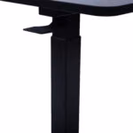 Töölaud ERGO ühe jalaga 70x40xH66-106cm, manuaalne, must - Pilt 4
