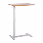 Töölaud ERGO ühe jalaga 70x40xH66-106cm, manuaalne, tamm/valge - Pilt 2