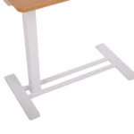 Töölaud ERGO ühe jalaga 70x40xH66-106cm, manuaalne, tamm/valge - Pilt 3